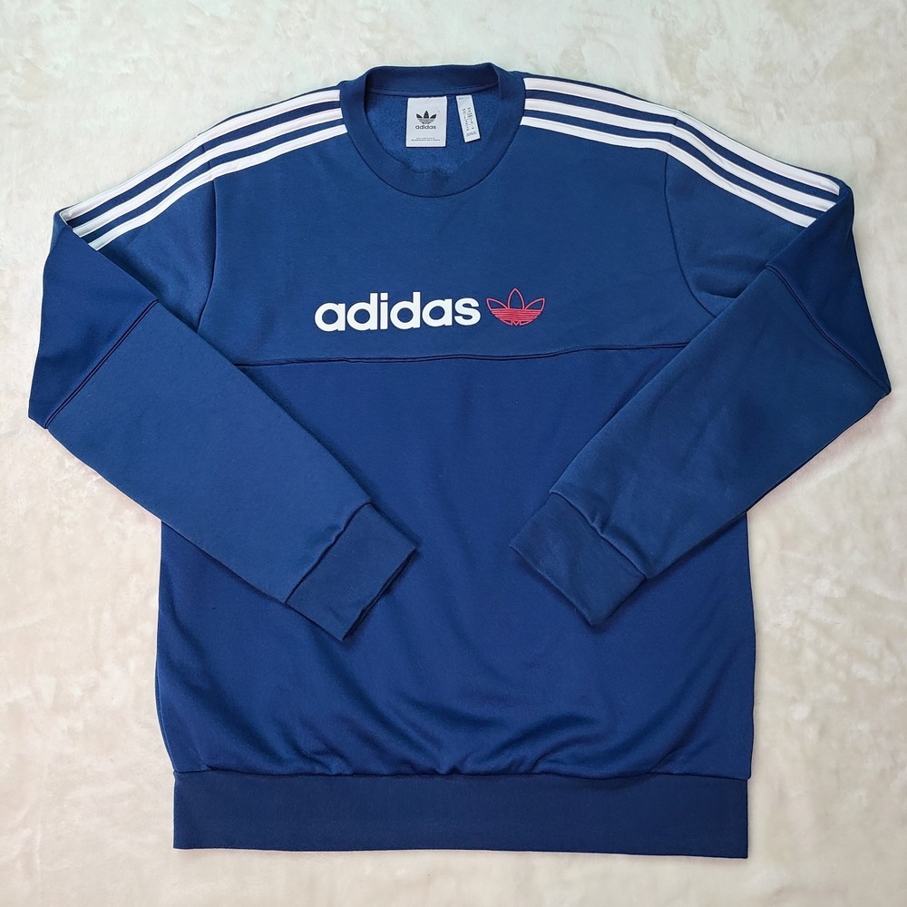 adidas Originals Men's M Itasca 22 Crewneck Sweatshirt Trefoil Fleece Pocket